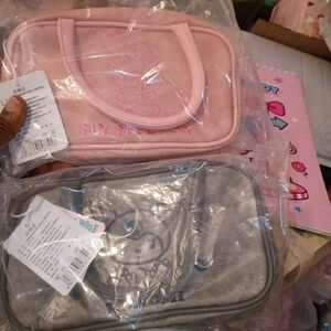 Pink and Gray Kids Accessory Bags